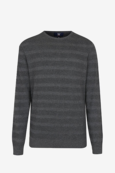 W Collection KOYU GRİ BİSİKLET YAKA TRİKO
