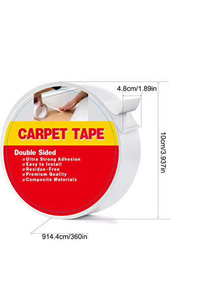Choice 5cm x 9m-1 Roll Heavy Duty Double Sided Carpet Tape Residue Free Remov...