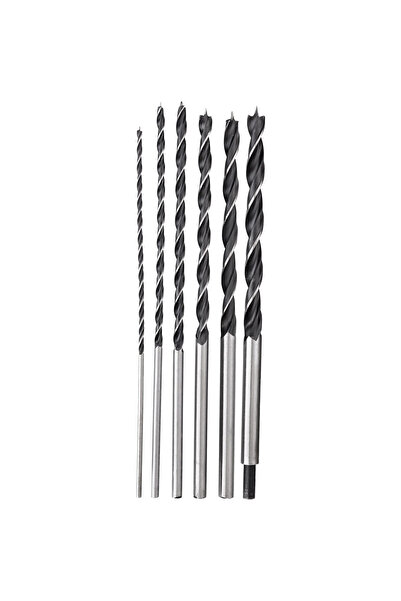 richmann Set 6 burghie lungi pentru lemn, 4-14 mm,