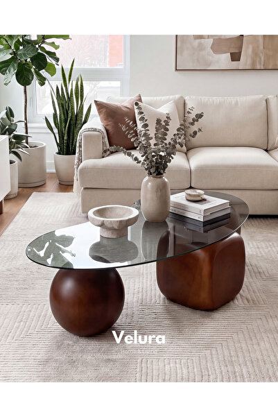 Velura Home & Living Orta Sehpa & Modern Küre Sehpa & Bohem Top Sehpa