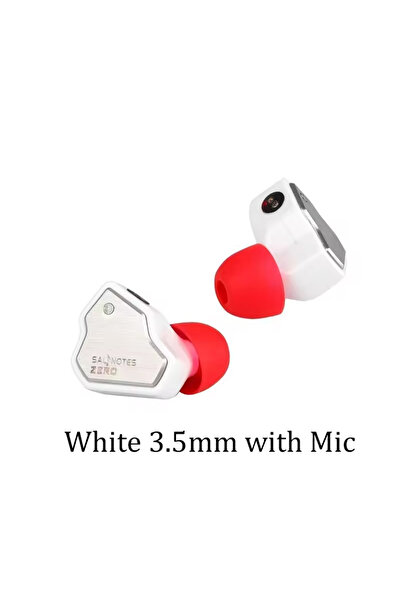 Choice7 White 3.5 Mic 7Hz Salnotes Zero 1 HiFi 10mm Dynamic Driver In Ear Ear...