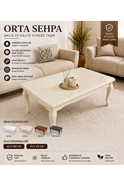 BAŞARAN CONCEPT Başaran Concept Üst Kalite 60x100 Krem 1. Sınıf Lake Boyalı K...