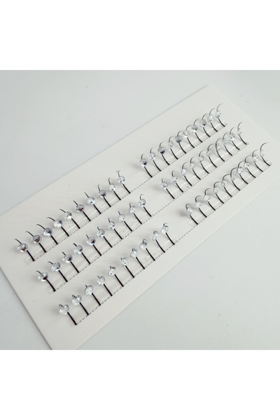 Choice 12mm D Z Style Glitter Diamond False Eyelash Extension Silver Color In...