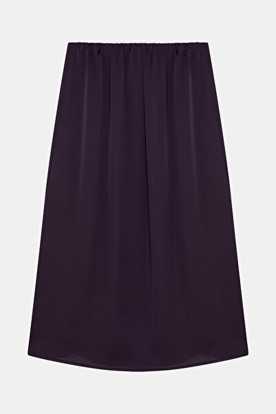 W Collection MÜRDÜM SATEN MİDİ ETEK