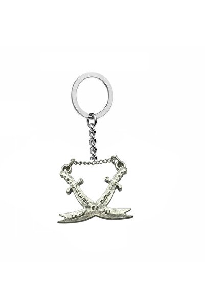 Herşey Nota Hz. Metal Keychain with Wing Figure and Zulfiqar Detail – Unisex ...