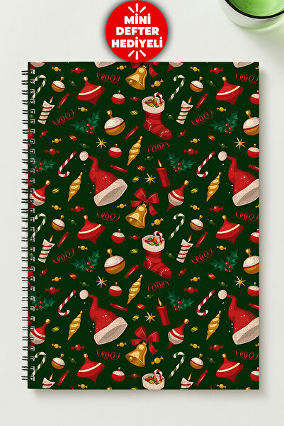 BLACKONECLASS New Year (New Year's Eve) Themed A5 Metal Spiral Bound Unlined ...
