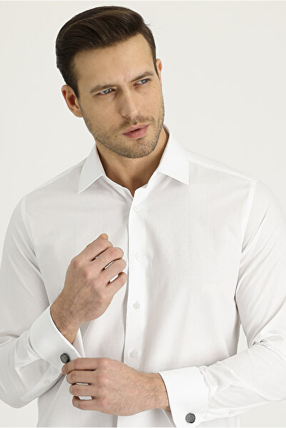 Kiğılı Cotton Slim Fit Shirt - Long Sleeve, Cuffed