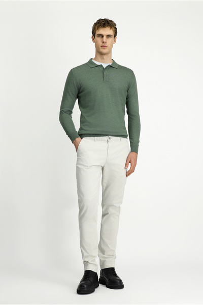 Kiğılı Relaxed Fit Comfortable Cut Side Pocket Lycra Canvas / Chino Trousers