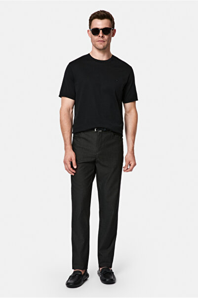Abdullah Kiğılı Regular Fit Standard Cut Lyocell Blended 5-Pocket Canvas / Ch...