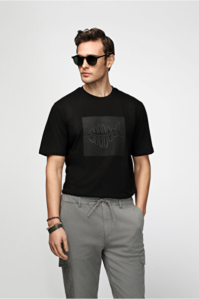 Kiğılı Crew Neck Regular Fit Cotton Printed T-Shirt
