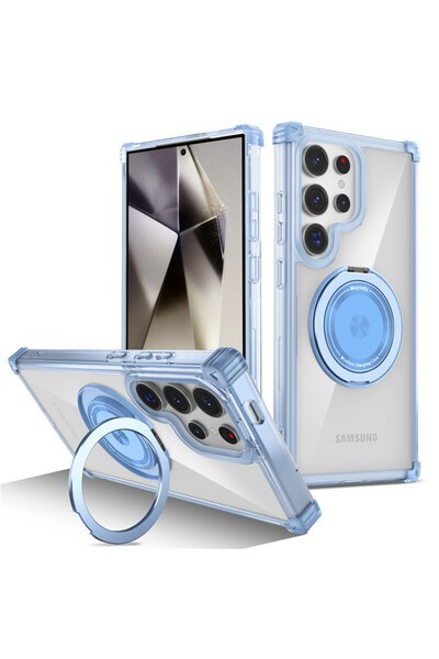 choice2 For Galaxy S26 Plus Blue Rotating Magnetic Bracket Case For S26 Ultra...