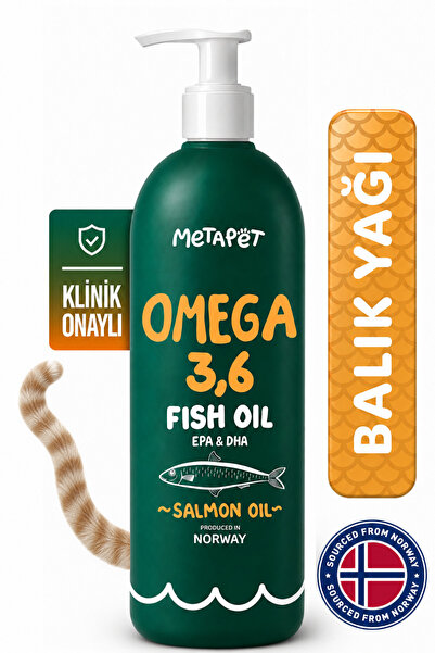 Metapet Kediler için Somon Balık Yağı, Omega 3 Takviyesi, Tüy Döküm Önleyici ...