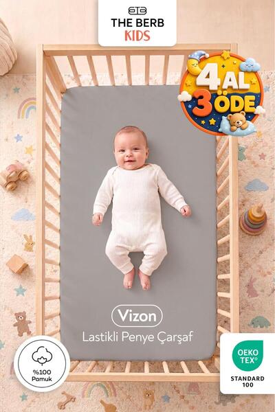 The Berb 100% Cotton Combed Elastic Baby Sheet |   Park Bed, Crib, Mother's S...
