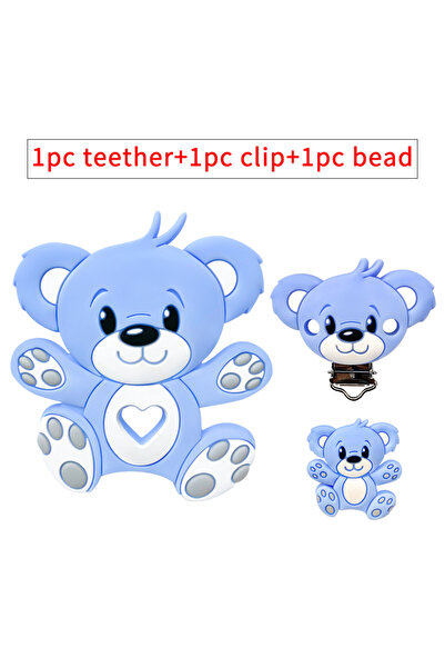 Choice 3pcs 3pcs/set Silicone Cartoon Animal Figure Teether Beads and Clips B...