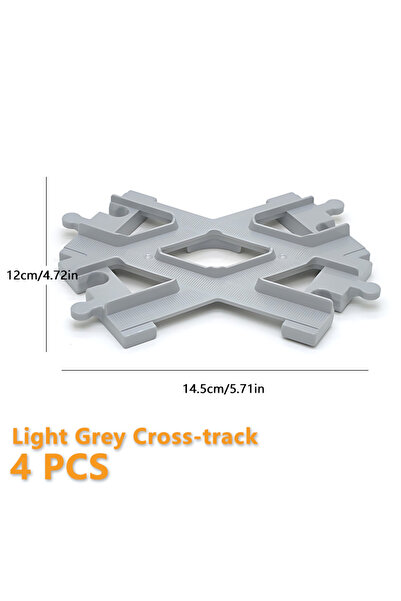 Choice4 4PCS Cross Track L Train Track Series Compatible With DUPLO 10874 108...