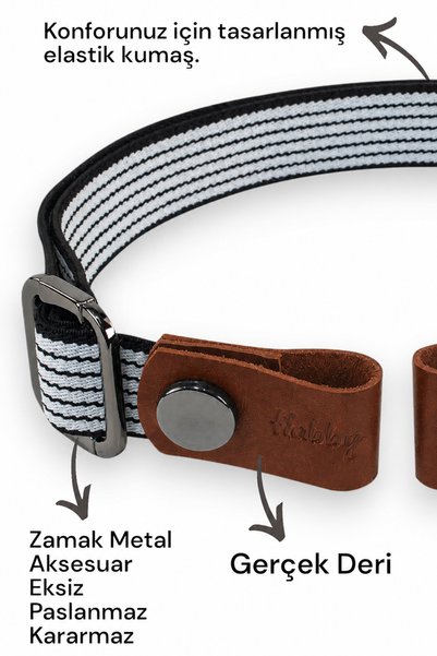 CARAMELOS Adjustable Elastic Buckle-Free Belt - Invisible Belt-Hidden Buckle Belt