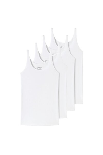 Schiesser Damen Trägertop, 4er Pack - Single Jersey, Serie 95/5, uni