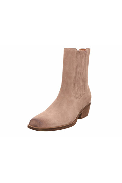 GABOR Damen Elegante Stiefelette F-Weite 75.910 Grau 12 Kiesel Leder