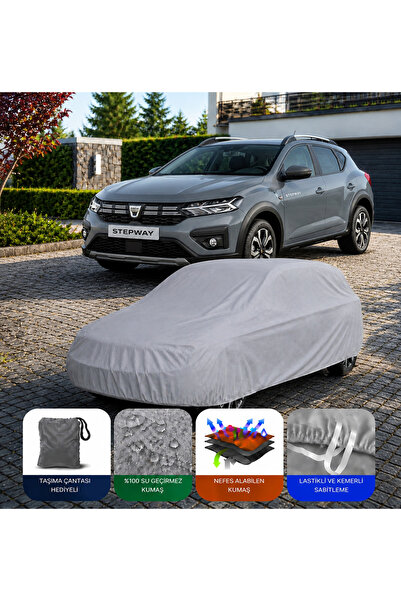 COCEM Dacia Sandero Stepway Uyumlu Premium Araç Brandası Su Geçirmez UV Korum...