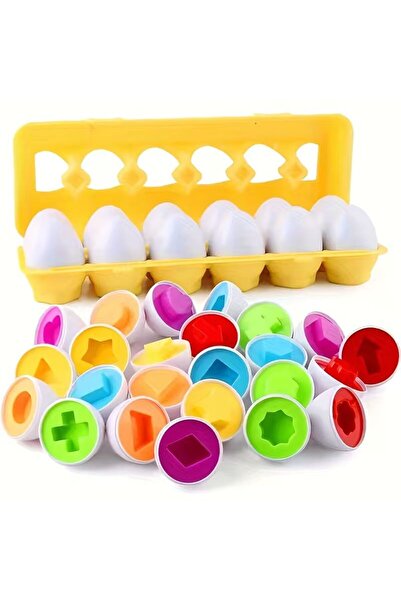 Choice1 12 - eggs 6/12Pcs Easter Egg Puzzle Toys for Toddlers, Colorful Shape...