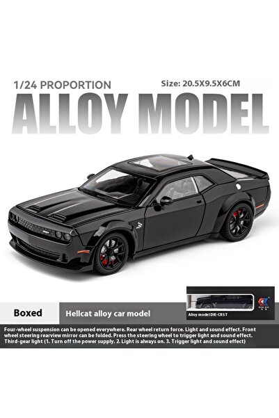 choice2 Maisto black 1:24 Challenger Hellcat Redeye Alloy Car Model Sound and...