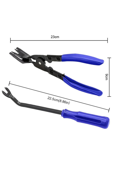 Choice1 Blue 2Pcs Car Bumper Retainer Clips Nail Puller Fastener Jaw Screwdri...