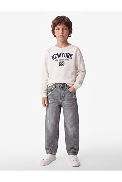 Koton Barrel Denim Trousers with Cotton Pocket Detail