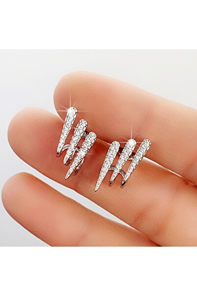Choice E2314 Huitan Simple Stylish Lady Stud Earrings Silver Color Geometric ...