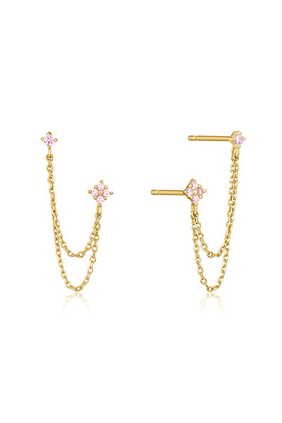 Choice E4292 Huitan New Arrival Double Ear Studs Tassel Chains Hanging Earrin...
