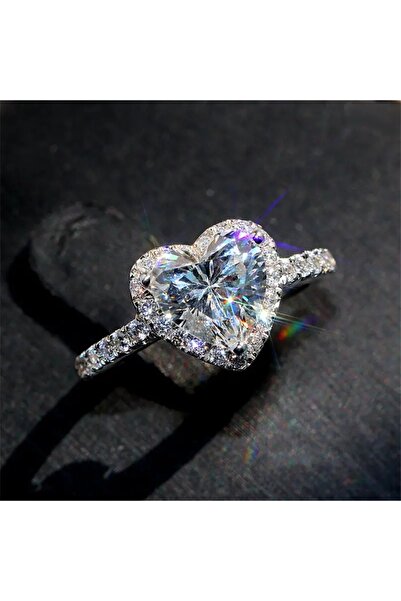 Choice7 6 Silver Plated F630 Fashionable and Simple Love Zircon Ring for Wome...