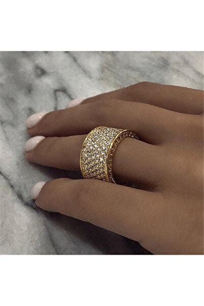 Choice6 8 F1697 Huitan Luxury Wide Promise Rings for Women Pull Paved CZ Spar...