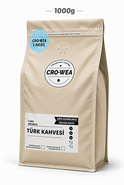 Crowea Coffee Türk Kahvesi Orta Kavrulmuş 1000 gr