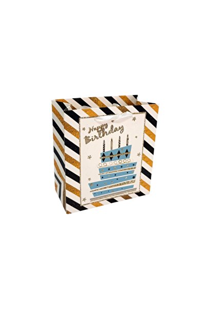 AFO Σετ 12 τσαντών δώρου Happy Cake Χρυσό 14x15x7εκ.