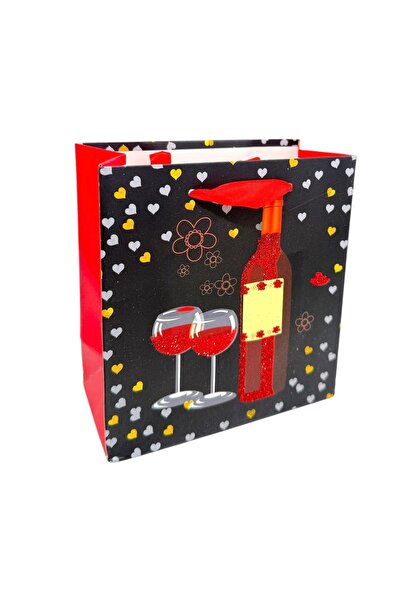 AFO Set 12 Pungi Cadou model Pahare cu Sclipici 14x15x7cm