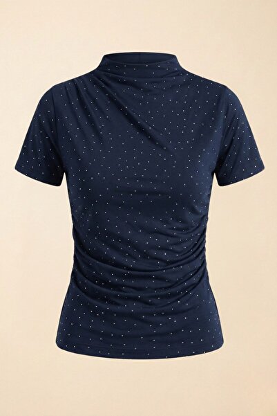 Potenza Γυναικείο T-Shirt με κοντό μανίκι, διακοσμημένο με πέτρες, υφασμάτινο...