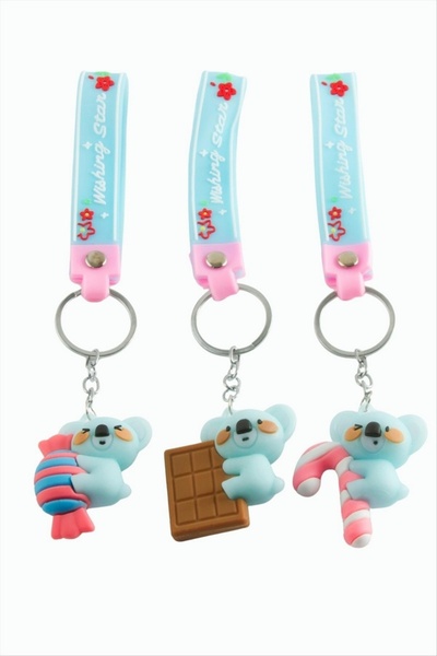 ZERO LAND Gldisptm Teddy Bear Candy Silicone Keychain (220212) - Mi