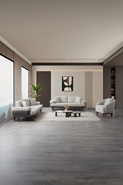 İYENA HOME LİVİNG Aldos 3+3+1 Modern Sırt Mekanizmalı Yataklı Koltuk Takımı