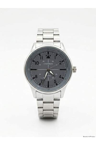 Glapzen Choppers Metal Kordon Erkek Kol Saati Gri Kadran Quartz Şık Modern Ta...