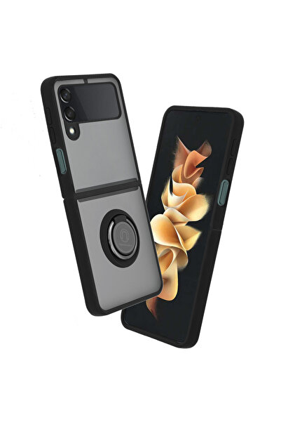 Techsuit Husa pentru Samsung Galaxy Z Flip3 5G, Glinth, protectie antisoc, negru