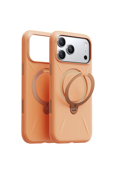 Stef's Cat Θήκη iPhone 17 Pro, Γάτα του Στεφ, Σειρά Σιλικόνης QPRO, πορτοκαλί