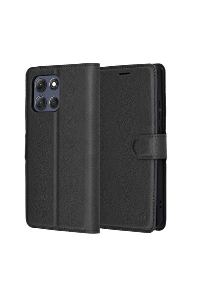 Stef's Cat Husa pentru Motorola Moto G86 Power, Stef's Cat, Leather Folio, negru