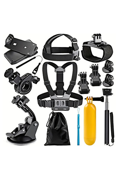 Techsuit - Accessory Kit CamQuest 15in1 (SA15) - for GoPro Action Camera - Bl...