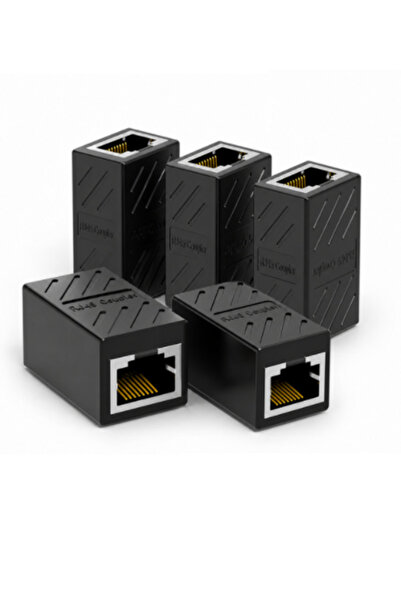 Vwin İnternet Kablosu Uzatma Aparatı Cat6 Cat7 Cat8 Ağ Birleştirir Ekler Rj45 Coupler 1000Mbps (5 Adet)