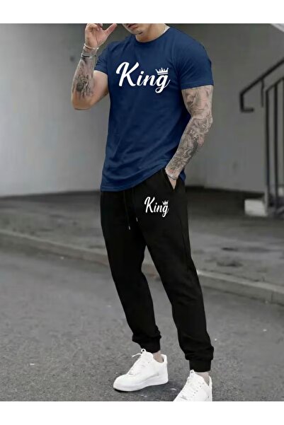PAVRO Unisex Oversize Σετ Φόρμας με Μικτό Σχέδιο και Στάμπα, Άνετο Σετ Φόρμας...