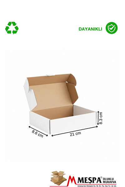 MEŞPA AMBALAJ 21 X 8,6 X 8,3 cm Kargo Kutusu 25 ADET – Karton Ürün Gönderim v...