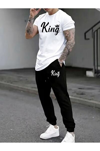 PAVRO Unisex Oversize Σετ Φόρμας με Μικτό Σχέδιο και Στάμπα, Άνετο Σετ Φόρμας...