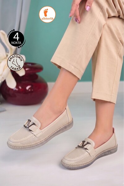AlbiShoes Women's 4-Point Anatomical Non-Slip Transparent Sole Comfortable Li...