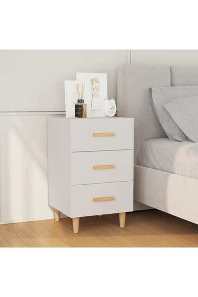 vidaxl Κομοδίνο Λευκό 40 x 40 x 66 εκ. Επεξεργασμένο Ξύλο