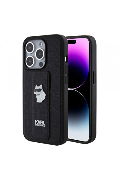 Stef's Cat Husa MagSafe pentru Apple iPhone 15 Pro, Karl Lagerfeld, Saffiano ...