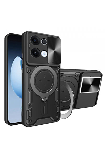 Stef's Cat Husa pentru Oppo Reno13, Stef's Cat, CamGuard Pro, Neagra